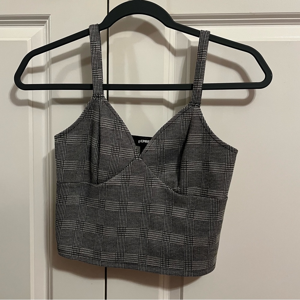 Plaid Crop Top Worn Twice